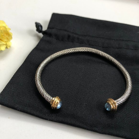 😃 Free With Any Purchase Silver Tone Open Cuff Bracelet - Picture 2 of 6